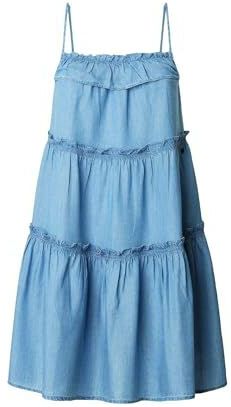 Pepe Jeans - ETTY - Zomerjurk - Blauw Denim - Mouwloos - Flare