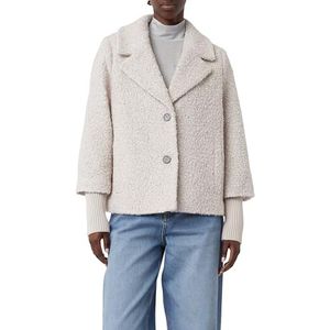 COMMA - Tussenjas - Lichtbeige - Klassieke Mantel - Knoopsluiting