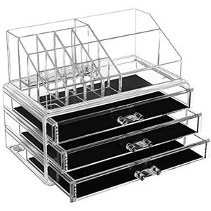 SONGMICS Cosmetica Opslag Make-up Organisator in acryl laden JKA002TP