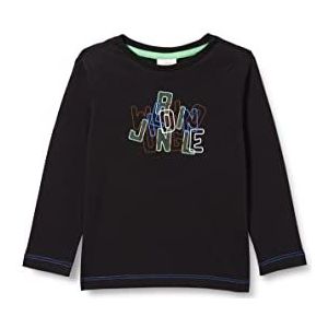 s.Oliver Junior Boy's T-shirts met lange mouwen, zwart, 128-134, zwart, 128 cm