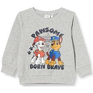 NAME IT Nmmangus Pawpatrol Sweat Bru Cplg Sweatshirt voor jongens, gemengd grijs, 104 cm