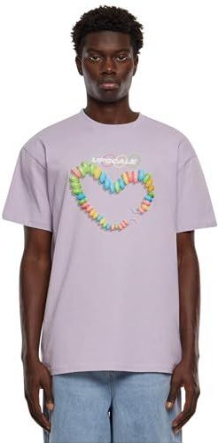 Mister Tee Mannelijk Zonder Kraag T-Shirt, Paars, L, lila (lilac), L