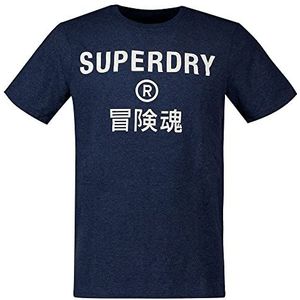 Superdry Vintage Corp Logo Marl Tee T-shirt voor heren, blauw (Princedom Blue Marl), S