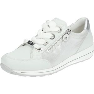 ARA Osaka Sneakers voor dames, nebbia, wit, zilver, 38 EU breed, Nebbia wit zilver, 38 EU Breed