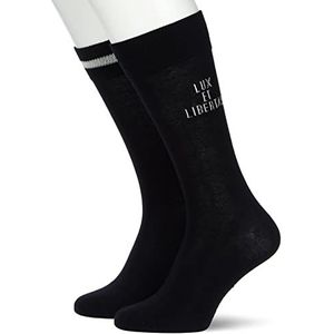 GANT Heren D1 2-pack sokken, zwart, 40-42
