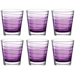 LEONARDO HOME 026843 drinkglas VARIO STRUTTURA set van 6 250 ml violet, glas, lila