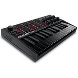 AKAI Professional MPK Mini MKIII - 25-toetsen USB MIDI Keyboard Controller met 8 lichtgevende drumpads, 8 draaiknoppen en inclusief muziekproductie software (Zwart)