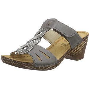 Jana dames 27203 slippers, Grijs Gun Metal 240, 42 EU Breed