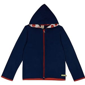 loud + proud Unisex kinderfleece, GOTS gecertificeerd jack, ultramarine, 122/128