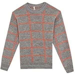 DeFacto Pullover met lange mouwen voor meisjes - trui met lange mouwen voor meisjes tops (grijs, 5/6 Y), grijs, 5-6 Jaren