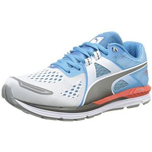 PUMA Unisex's Speed 600 Ignite hardloopschoenen, Multicolor Wit Atomic Blauw Oud Zilver, 40 EU