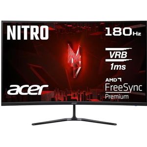 Acer Nitro ED320QRS3biipfx - Monitor - 31,5 inch - Gebogen - FHD - 180Hz - Zwart
