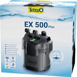 Tetra Aquarium buitenfilter EX 500 Plus - krachtig filter voor aquaria tot 100 L, creëert kristalhelder visvriendelijk water