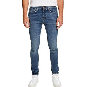 ESPRIT Skinny jeans met gemiddelde taillehoogte, Blue Medium Washed., 29W / 32L