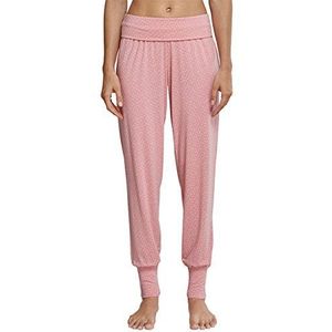 Schiesser Mix & Relax Jersey yogabroek voor dames, lange pyjamabroek, rood (sorbet 524), 46