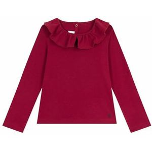 Petit Bateau T-shirt voor kinderen, lange mouwen, van effen katoen, Amarant, 12 Jaren
