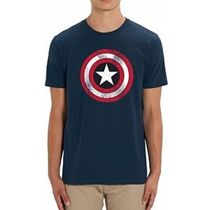 Marvel Captain America T-shirt voor heren, Hei marine, L