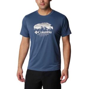 Columbia Hike™ Graphic SS Tee Blue XL Herenhemd, Blauw, XL