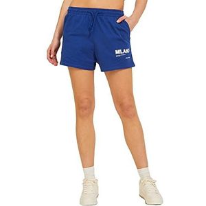 Jack & Jones Jjxx Jxbali Hw Relaxed Vint Shorts voor dames, Sodaliet Blauw/Print:Helder Wit Milano Print, S