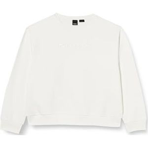 Pinko Spam sweatshirt van katoen, logo, Z05_bianco-biancaneve, XL