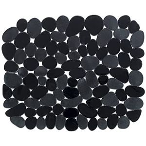 WENKO gootsteeninleg Stone zwart, beschermt de spoelbak, op maat te snijden, kunststof, 31 x 26 cm, zwart