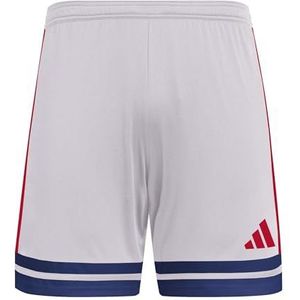 adidas Heren SQUADRA25 SHORT, glory grey/team navy blue 2/pure ruby, XS