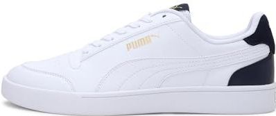 Puma Shuffle Sneaker uniseks-volwassene, Wit (White Peacoat Team Gold), 36 EU