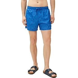 Koton Zee-shorts voor heren met palmprint en trekkoord in zakken gedetailleerde zwembroeken, Motiv""marineblauw"" (06i), M