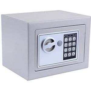 Nictemaw Digitale elektronische kluis, meubelkluis, elektronisch slot met sleutel, grijs