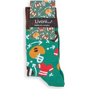Livoni American Football Regular Socks 35-38, Meerkleurig, S, Meerkleurig, Small