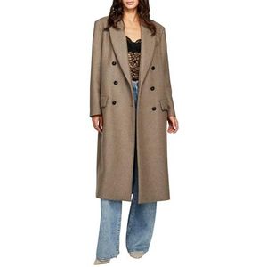 Sisley Womens 2HCLLN02V Wool Coat, Sand 901, 36, zand 901, 36