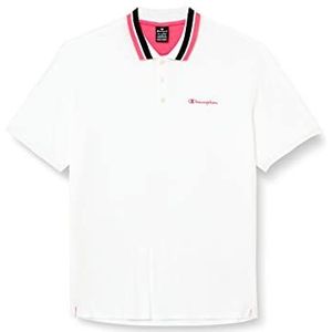 Champion Legacy Polo Gallery Special Light Cotton Piqué Neon Spray, wit, M voor heren