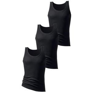 Zwart - Tanktop - Mouwloos - Diepe Ronde Hals - Zonder Zijnaden