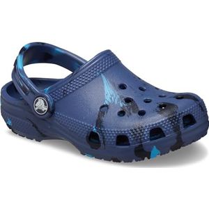Crocs uniseks-kind Classic Clog T Clog, Marbled (Navy/Multi), 19/20 EU