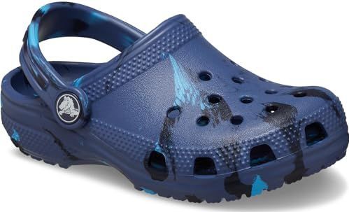 Crocs uniseks-kind Classic Clog T Clog, Marbled (Navy/Multi), 19/20 EU
