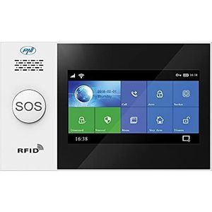 PNI SafeHouse HS650 Wifi GSM 4G draadloos alarmsysteem, met touchscreen, ondersteunt 100 draadloze zones en 4 bedrade zones, compatibel met Tuya Smart-applicatie, sms-waarschuwing, spraakoproep, telefoonmelding