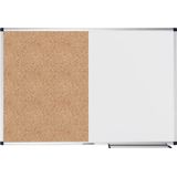 Legamaster UNITE Combi-board, 60 x 90 cm, whiteboard-kurkcombinatie, whiteboard, magnetisch en beschrijfbaar, kurkbord voor het vastzetten van afbeeldingen en plannen van 100% natuurkurk