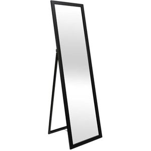 HOME DECO FACTORY, HD4252, Zwarte Staande Spiegel 124 cm - Elegant en Praktisch Ontwerp, Ideaal voor Woonkamer of Slaapkamer, Duurzame Materialen, Perfect voor Je Interieurdecoratie - Zwart 124 cm