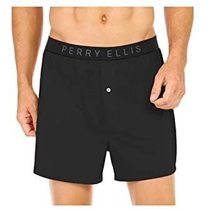Perry Ellis Heren Shorts luxe Calzoncillos'8217 Luxe boxershorts Lisos Luxeش ر ا د ر Luxe Solid Boxershorts, Zwart, M
