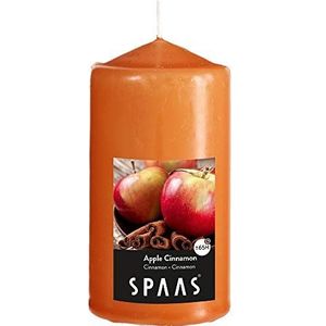 SPAAS Geurende cilinderkaars 80/150 mm, ± 65 uur - Apple Cinnamon