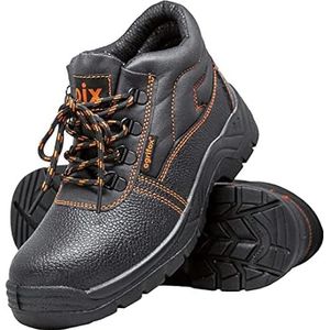 Ogrifox OX-OIX-T-SB Werkschoenen voor Heren | Dames | Veiligheidsschoenen | Veiligheidsschoenen | ISO EN20345 | Zwart-Oranje | Maat 49