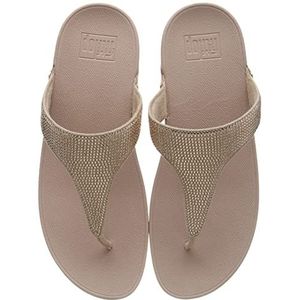 Fitflop Lulu Toe Post Hotfix Flipflop voor dames, Rose Gold., 43 EU