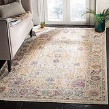 Safavieh Didier Area tapijt, geweven zacht viscose tapijt in crème/paars, 160 X 230 cm
