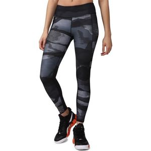 Reebok RE Tight-AOP Leggings, dames, zwart, L