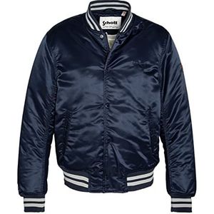 Schott NYC TACSON teddyjas van nylon, satijn, Schott, Navy, maat S voor volwassenen