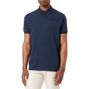 Hackett London Am Emboss Bk poloshirt voor heren, Blauw (zwart), XL