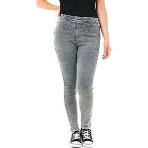 M17 Dames denim jeans skinny fit casual katoenen broek met zakken dames, zuur zwart, 46