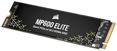 CORSAIR - MP600 ELITE - SSD - Zwart - 4TB - M.2 PCIe Gen4 x4 NVMe - Sequentieel lezen tot 7000 MB/s