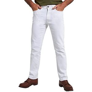 JP 1880 Heren jeans, 5-pocket, Straight Fit, tot maat 70/35 broek, White Out, 28