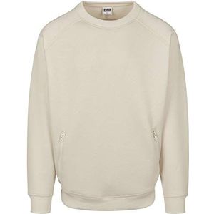 Urban Classics Heren sweatshirt Raglan Zip Pocket Crew Pullover, beige (zand 00208), L